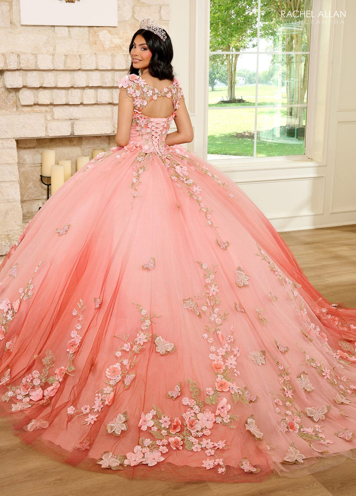 3D Floral Sweetheart Quinceanera Dress by Rachel Allan RQ3125