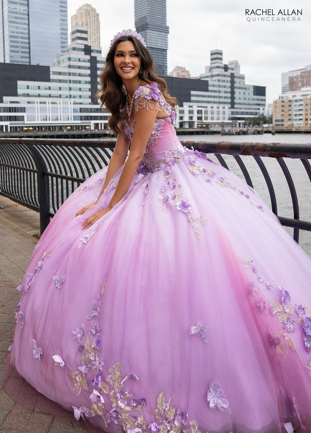 3D Floral Sweetheart Quinceanera Dress by Rachel Allan RQ3125