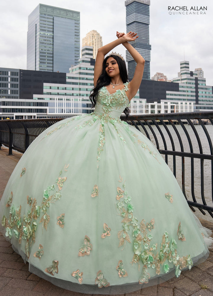 3D Floral Sweetheart Quinceanera Dress by Rachel Allan RQ3125