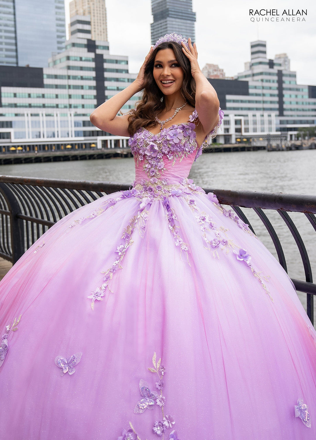 3D Floral Sweetheart Quinceanera Dress by Rachel Allan RQ3125