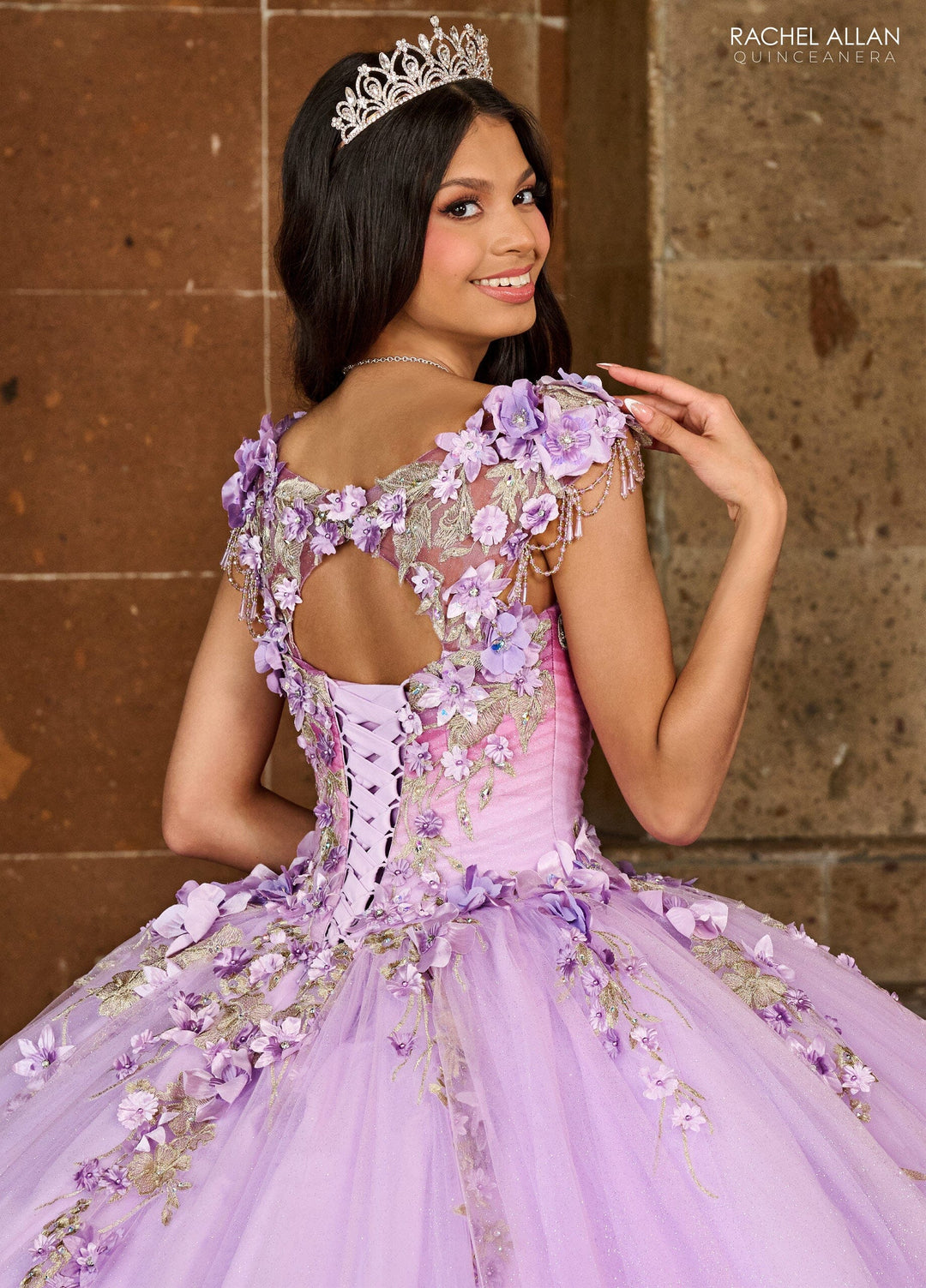 3D Floral Sweetheart Quinceanera Dress by Rachel Allan RQ3125