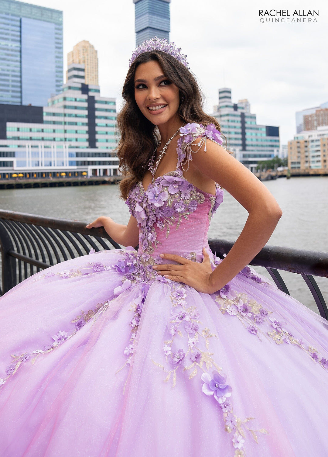 3D Floral Sweetheart Quinceanera Dress by Rachel Allan RQ3125