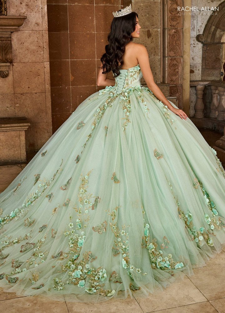 3D Floral Sweetheart Quinceanera Dress by Rachel Allan RQ3125