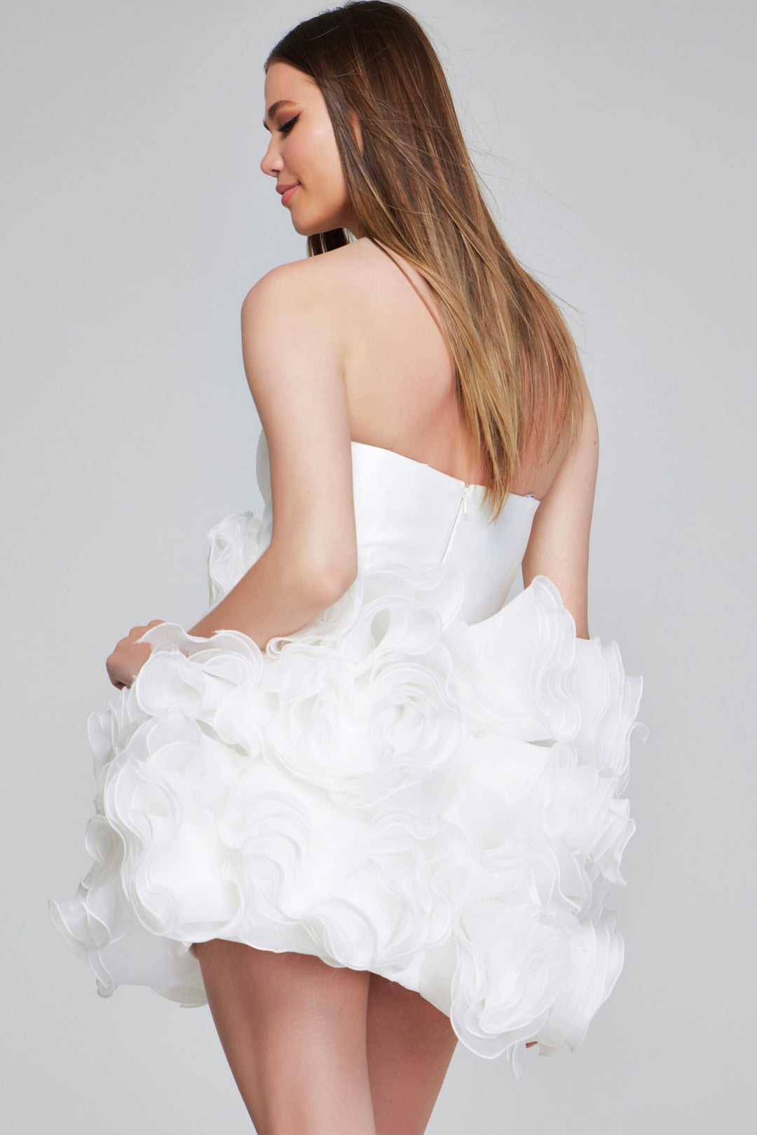 Taffeta Short Strapless A-line Dress by Jovani 40334