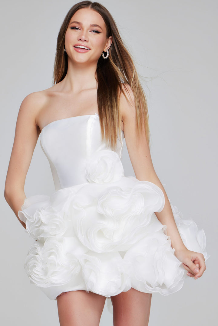 Taffeta Short Strapless A-line Dress by Jovani 40334