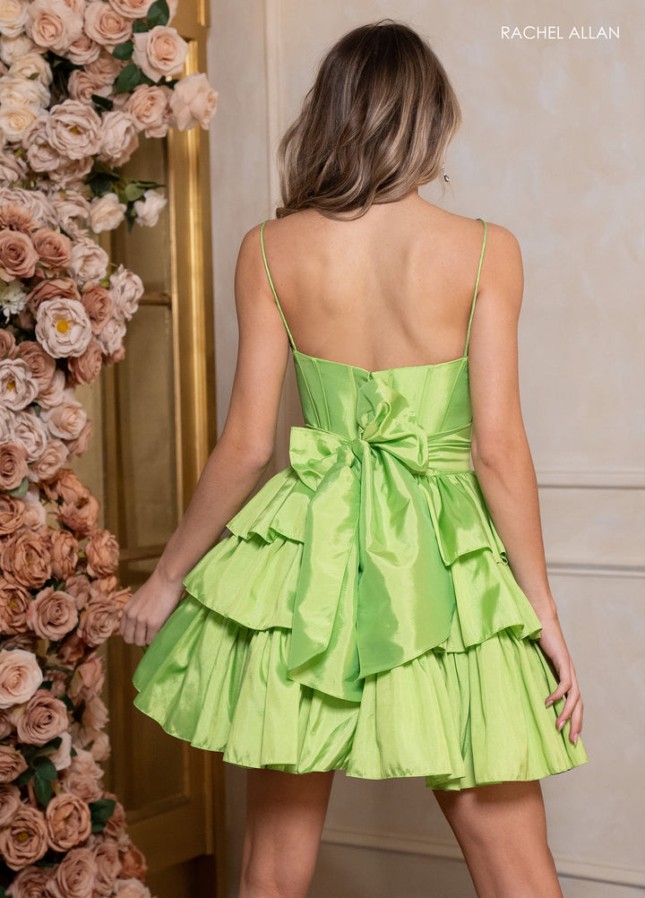 Short Sleeveless A-line Tiered Dress by Rachel Allan 40507