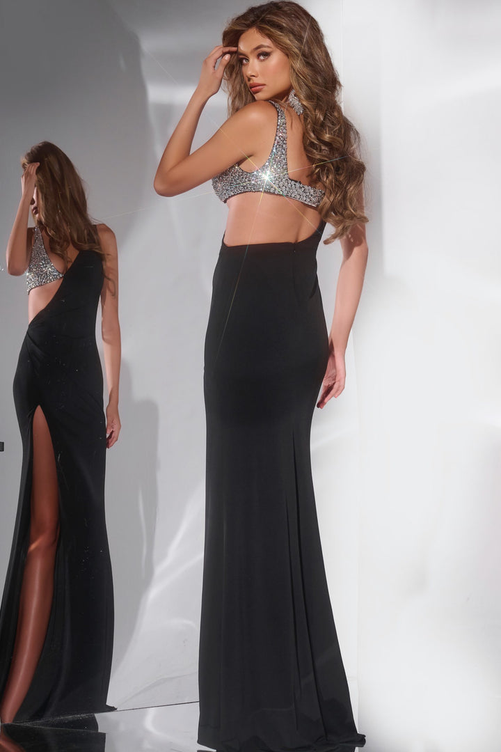 Jersey Fitted Sleeveless Slit Gown by Jovani 42816