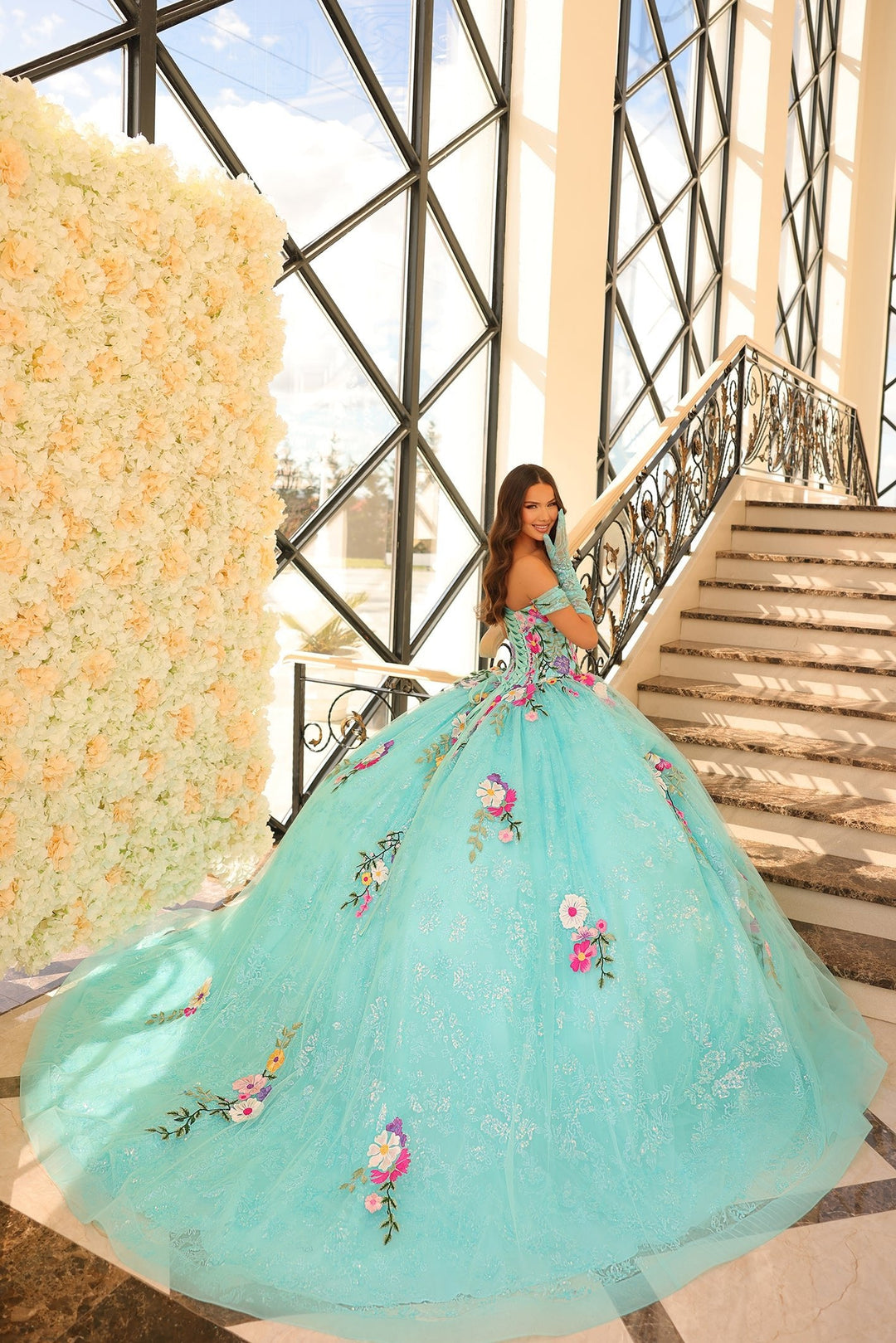 Floral Embroidered Quinceanera Dress by Amarra 54200