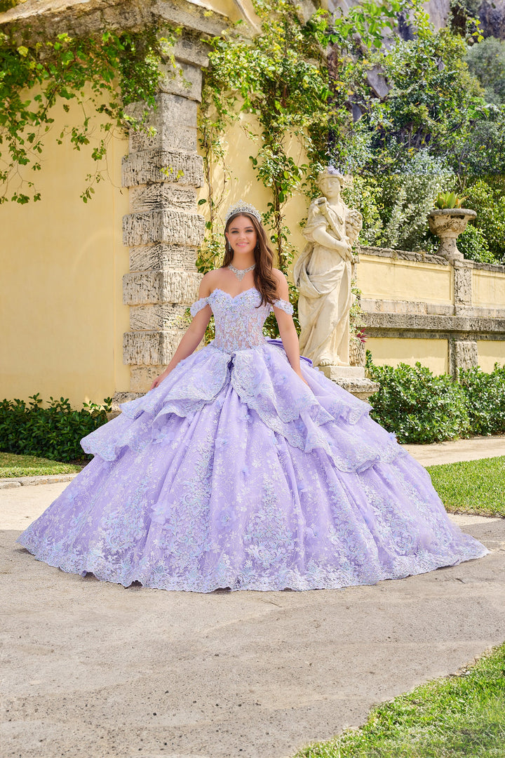 Off Shoulder Tiered Quinceanera Dress by Amarra 54202