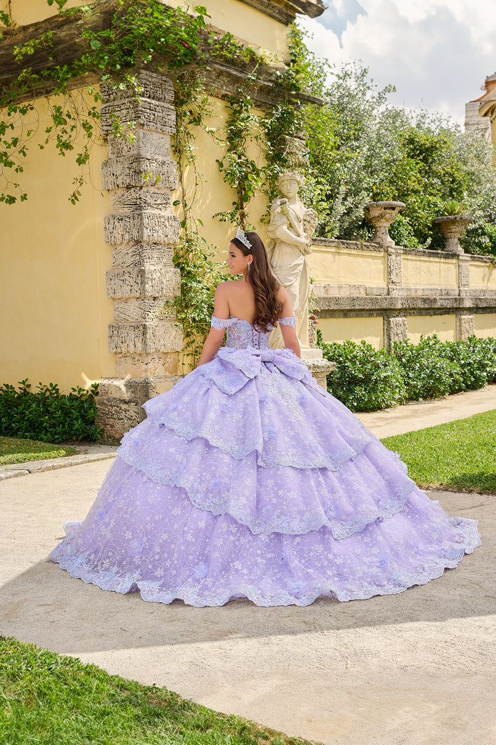 Off Shoulder Tiered Quinceanera Dress by Amarra 54202