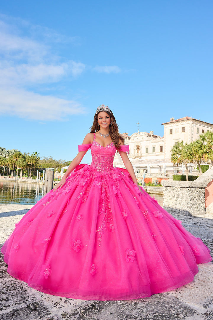 Sequin Long Sleeve Quinceanera Dress by Amarra 54204