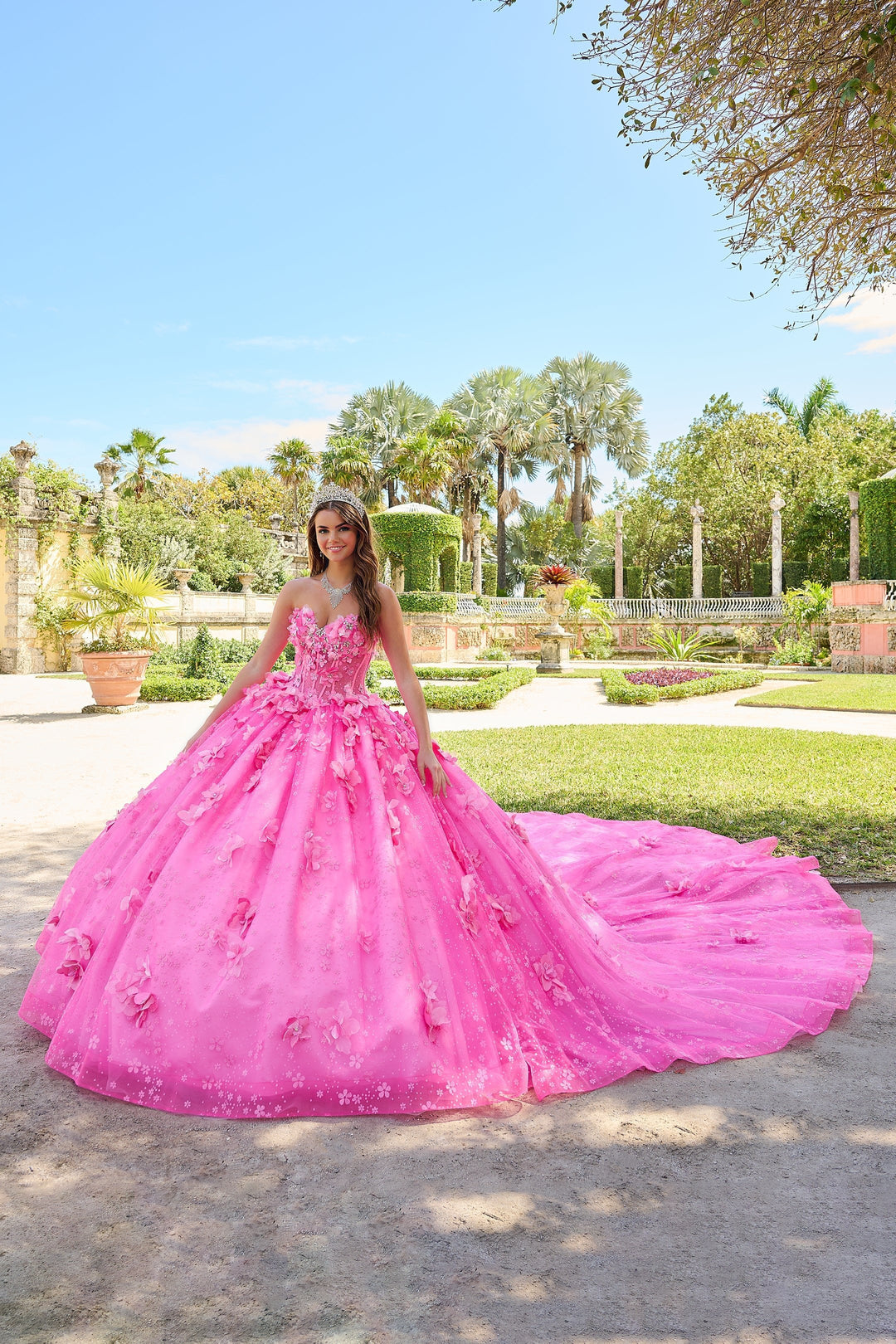 Strapless Puff Sleeve Quinceanera Dress by Amarra 54218