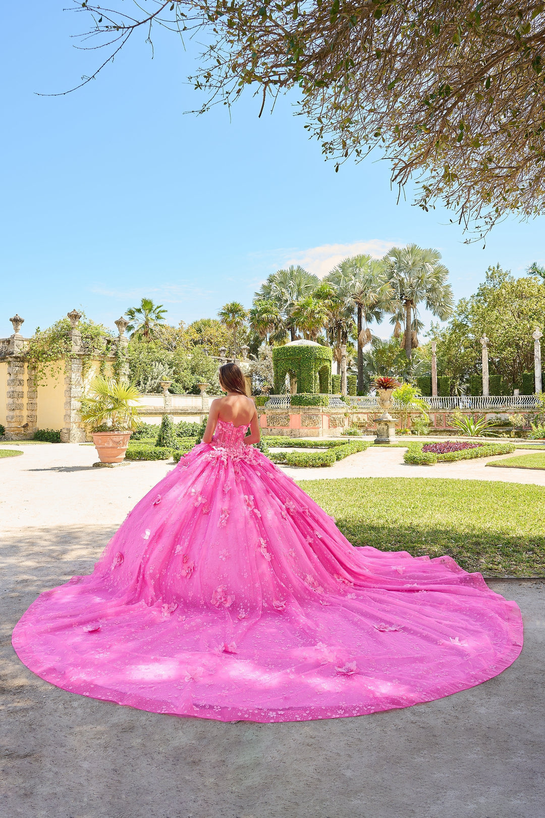 Strapless Puff Sleeve Quinceanera Dress by Amarra 54218