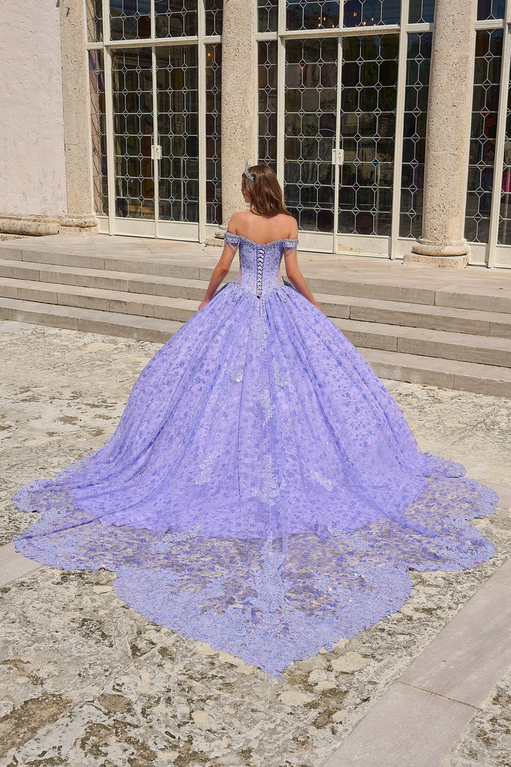 Off Shoulder Fringe Quinceanera Dress by Amarra 54220