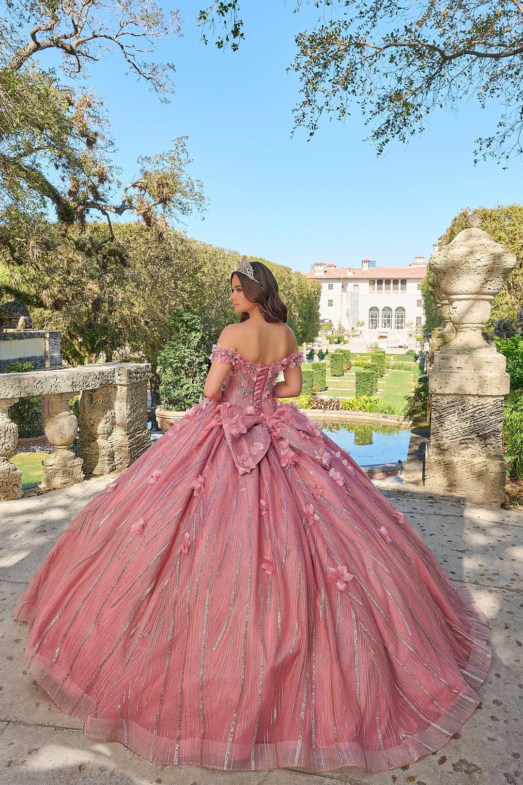 Off Shoulder Corset Quinceanera Dress by Amarra 54226