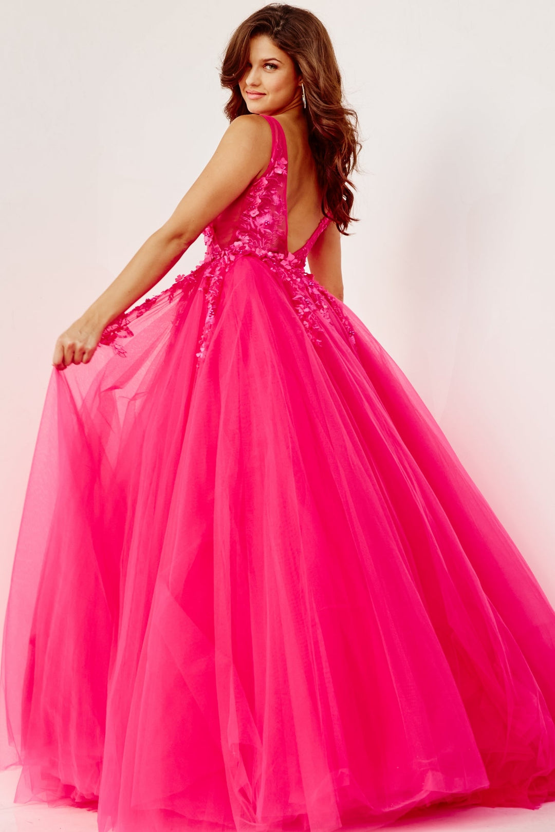 Tulle Sleeveless A-line Gown by Jovani 55634