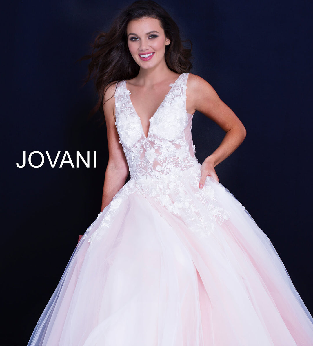 Tulle Sleeveless A-line Gown by Jovani 55634