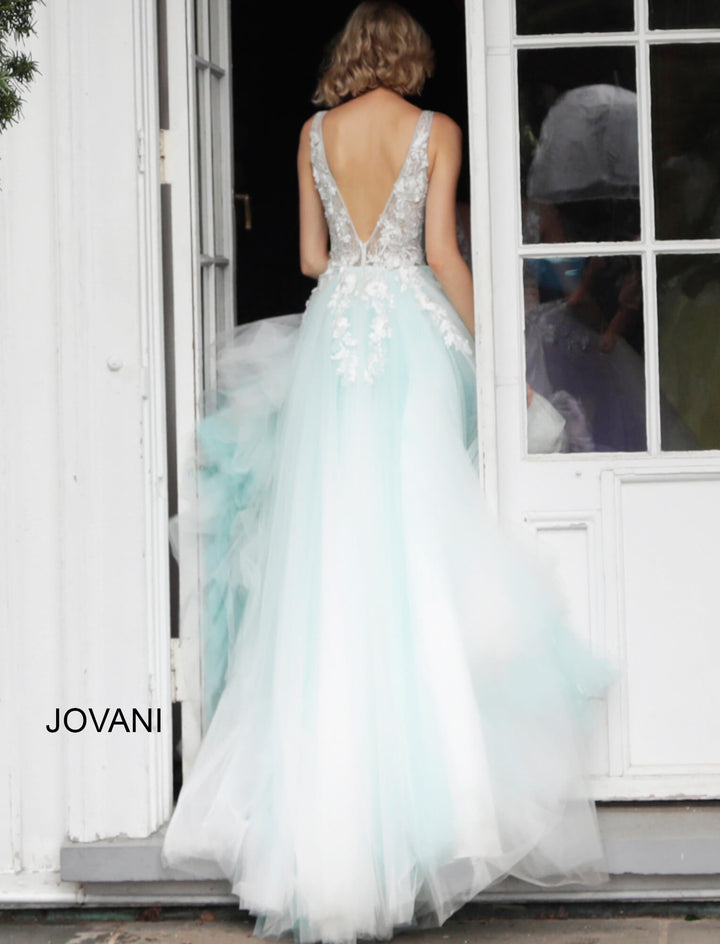 Tulle Sleeveless A-line Gown by Jovani 55634