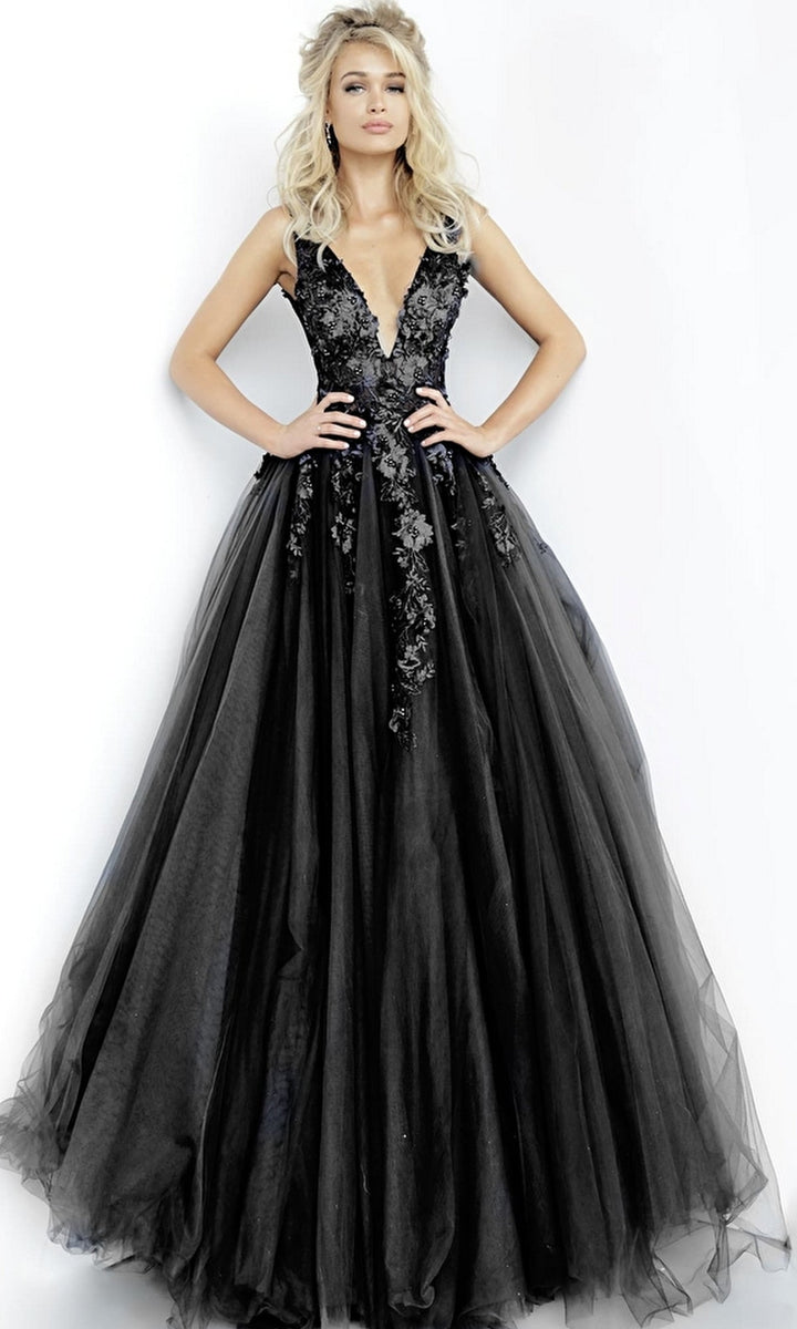 Tulle Sleeveless A-line Gown by Jovani 55634