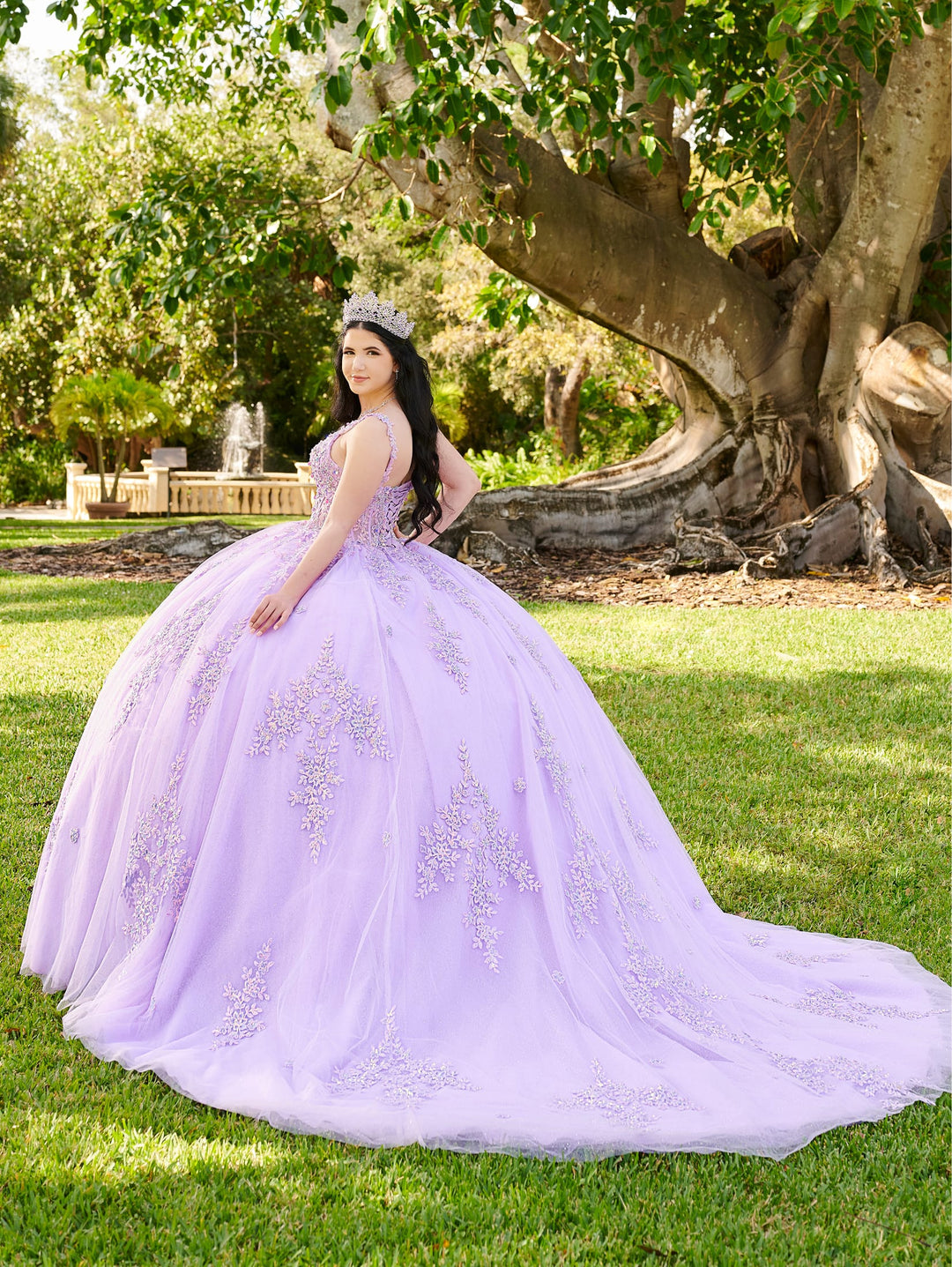 Cape Sleeve Quinceanera Dress by LizLuo Fiesta 56516