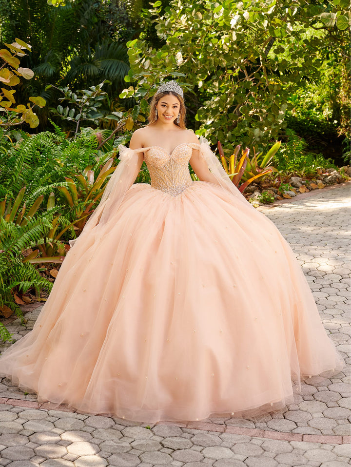 Cape Sleeve Quinceanera Dress by LizLuo Fiesta 56518