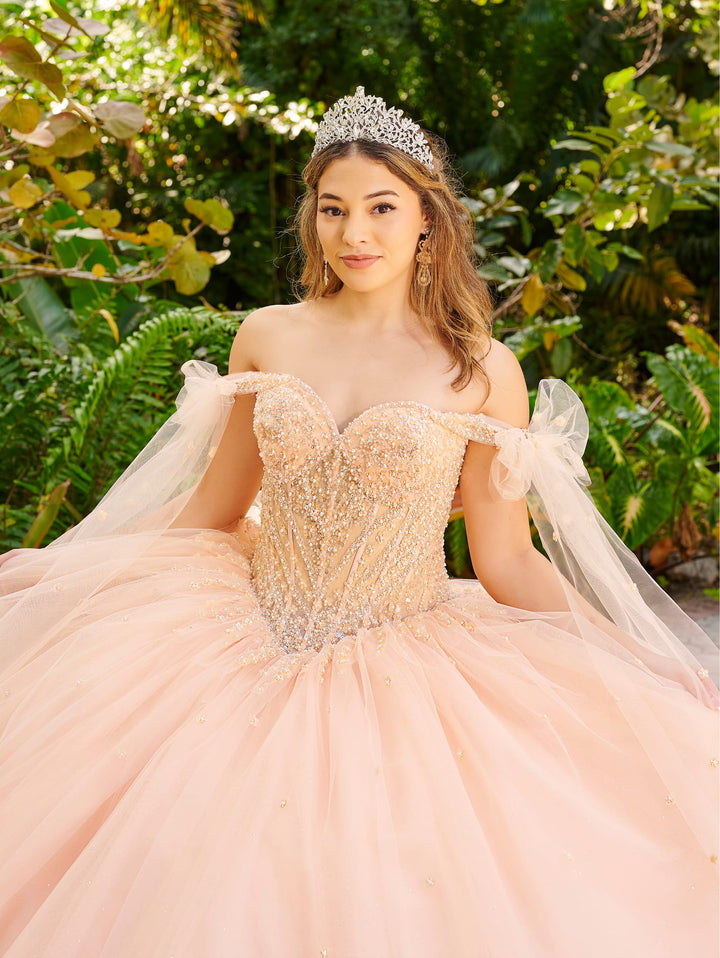 Cape Sleeve Quinceanera Dress by LizLuo Fiesta 56518