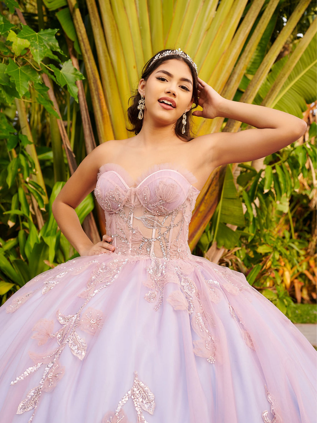 Strapless Corset Quinceanera Dress by LizLuo Fiesta 56521