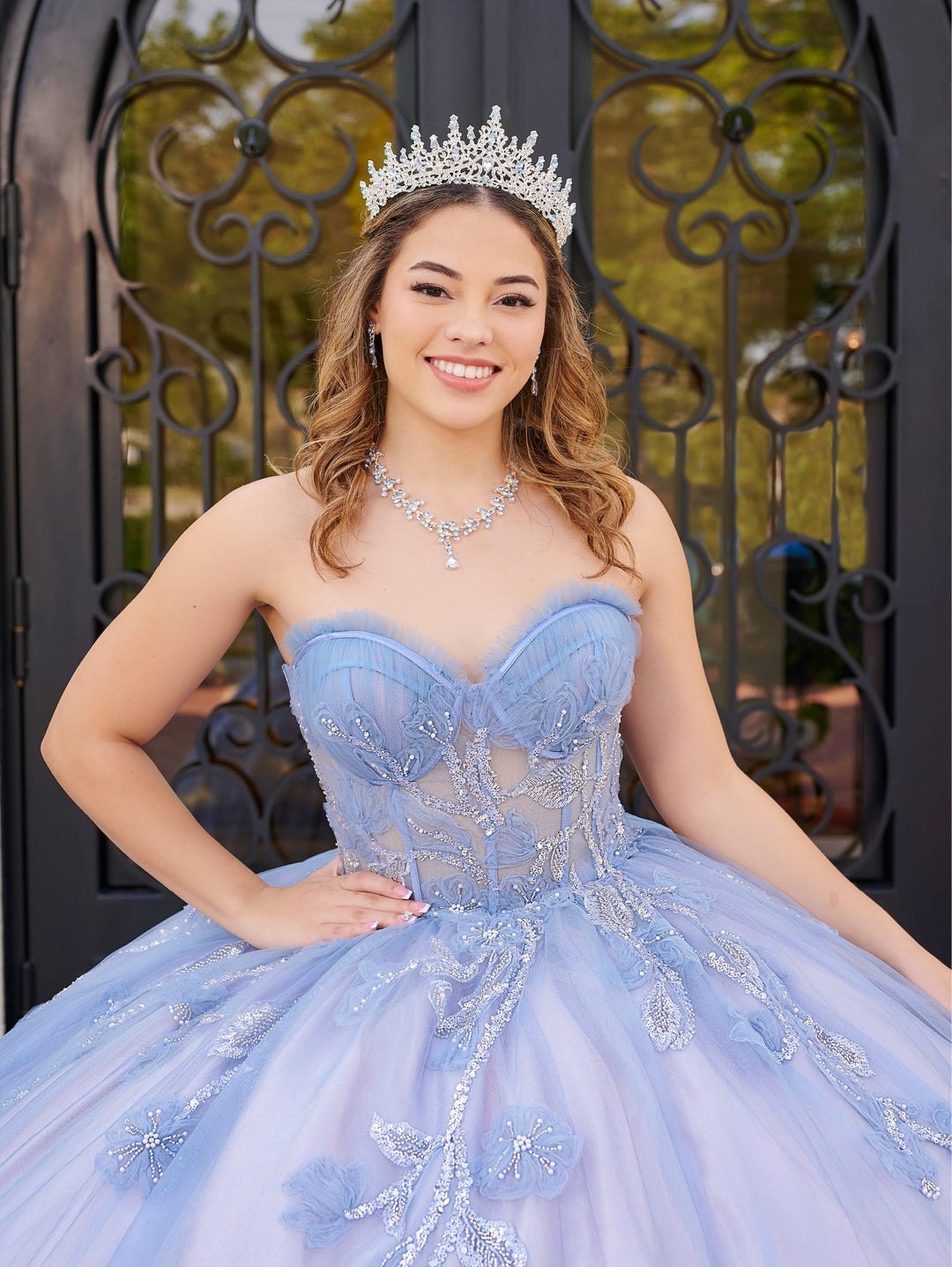 Strapless Corset Quinceanera Dress by LizLuo Fiesta 56521