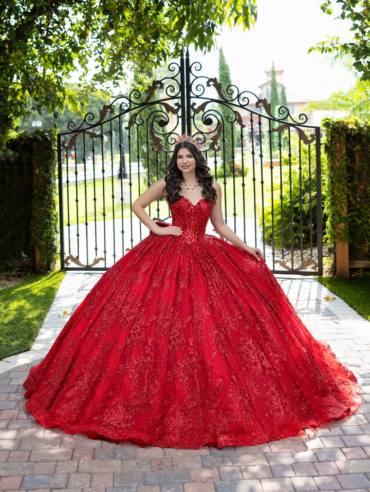 Glitter Strapless Ball Gown by LizLuo Fiesta 56527