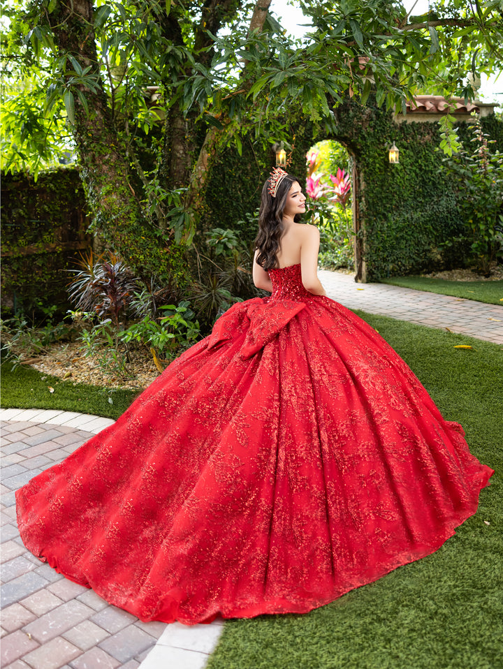 Glitter Strapless Ball Gown by LizLuo Fiesta 56527