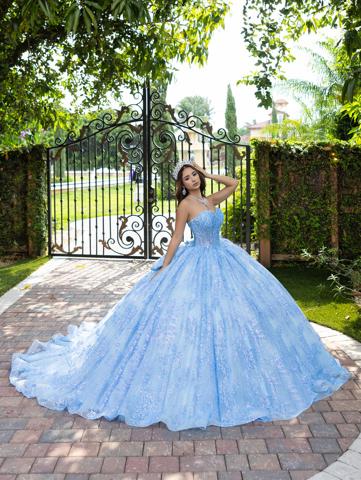 Glitter Strapless Ball Gown by LizLuo Fiesta 56527