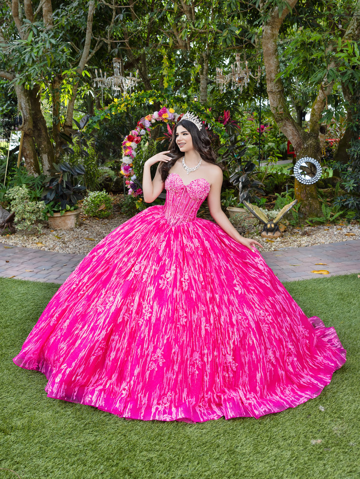 Glitter Strapless Ball Gown by LizLuo Fiesta 56528