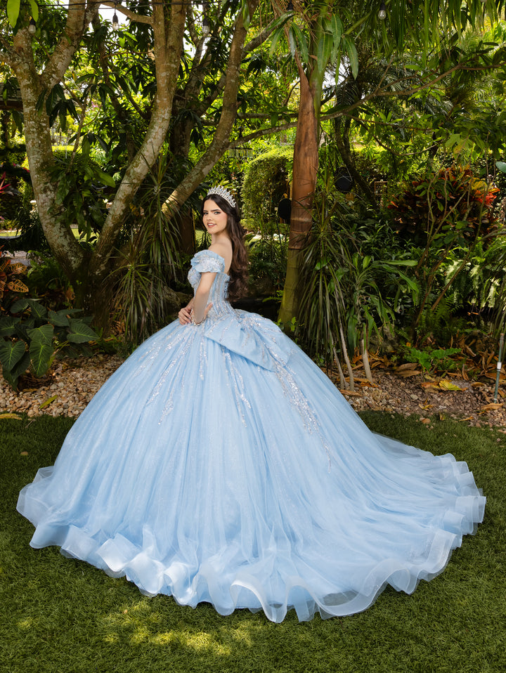 Beaded Off Shoulder Ball Gown by LizLuo Fiesta 56535