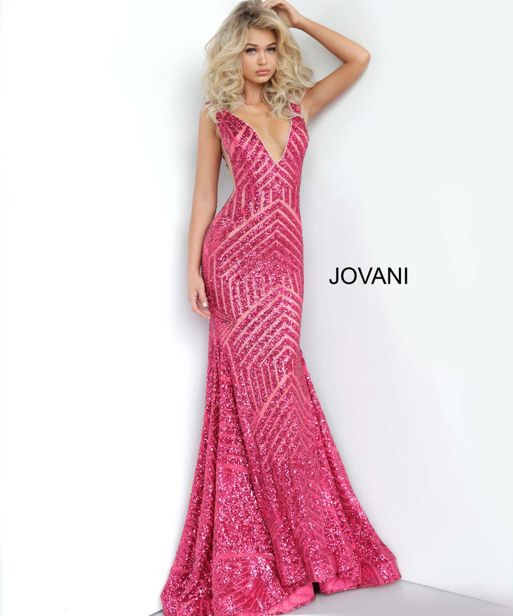 Sequin Fitted Sleeveless Gown by Jovani 59762