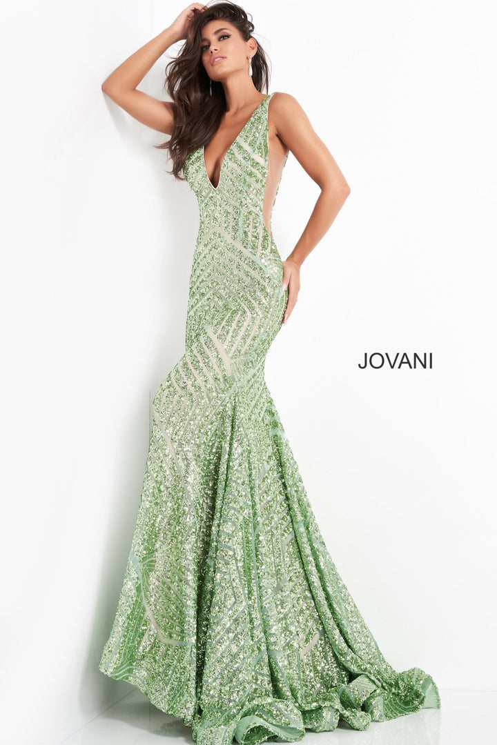 Sequin Fitted Sleeveless Gown by Jovani 59762