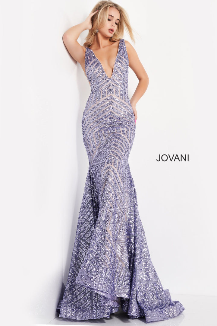 Sequin Fitted Sleeveless Gown by Jovani 59762