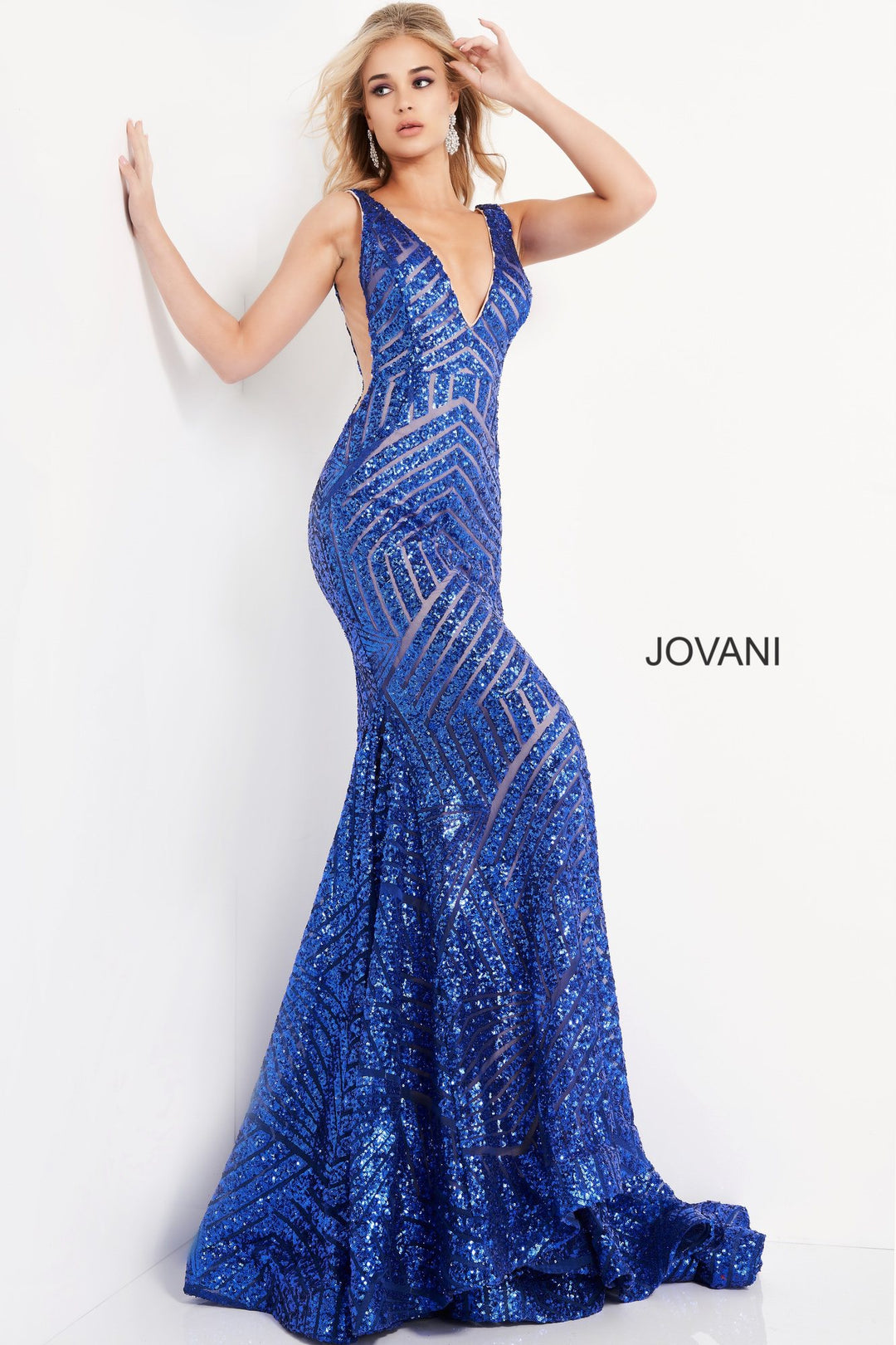 Sequin Fitted Sleeveless Gown by Jovani 59762