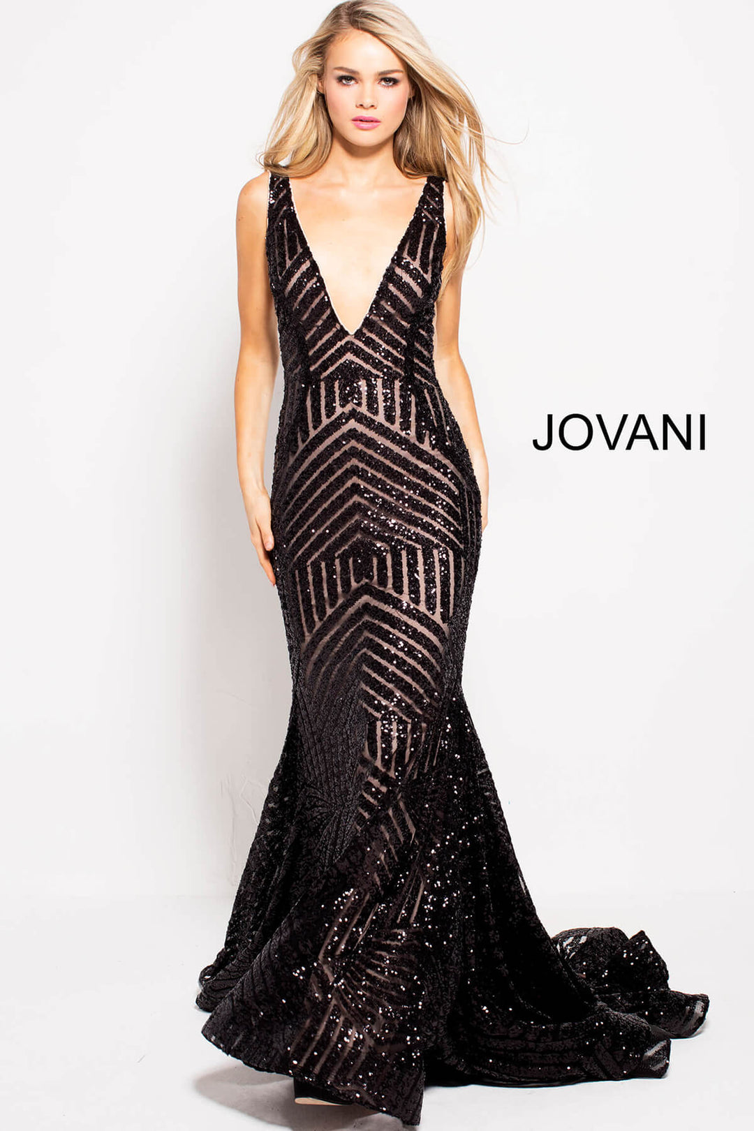 Sequin Fitted Sleeveless Gown by Jovani 59762