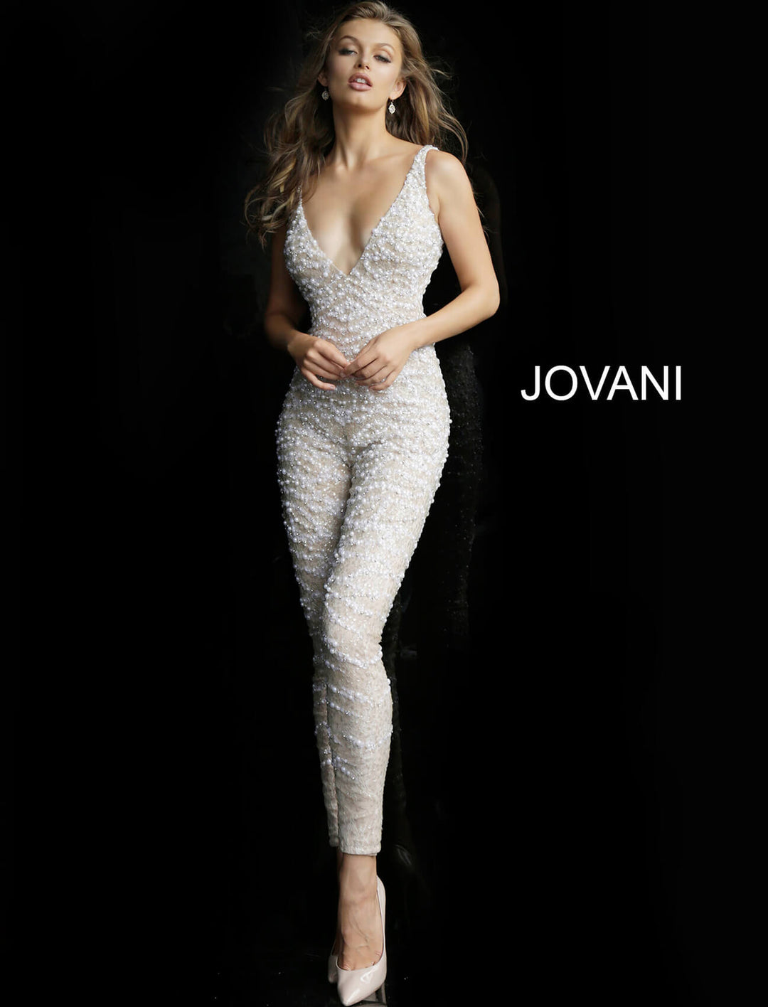 Embellished Jumpsuit with Overskirt by Jovani 60010