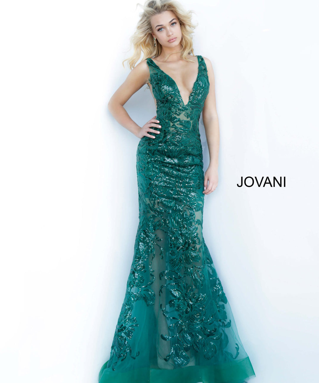 Embroidered Fitted Sleeveless Gown by Jovani 60283