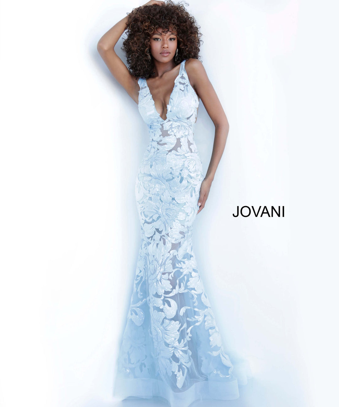 Embroidered Fitted Sleeveless Gown by Jovani 60283