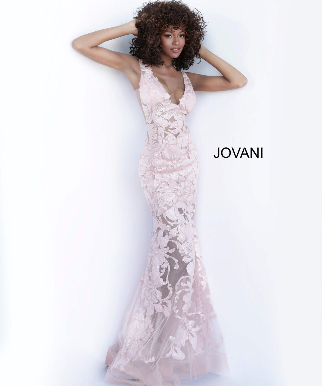 Embroidered Fitted Sleeveless Gown by Jovani 60283