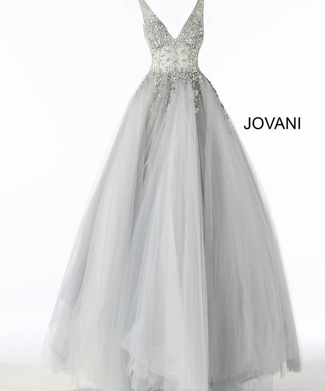 Beaded Sleeveless A-line Gown by Jovani 65379