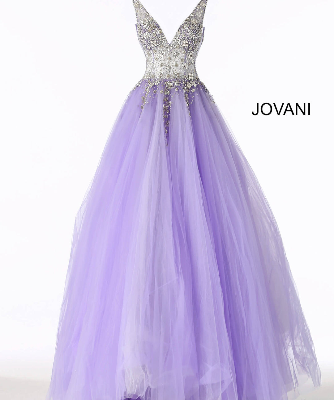 Beaded Sleeveless A-line Gown by Jovani 65379