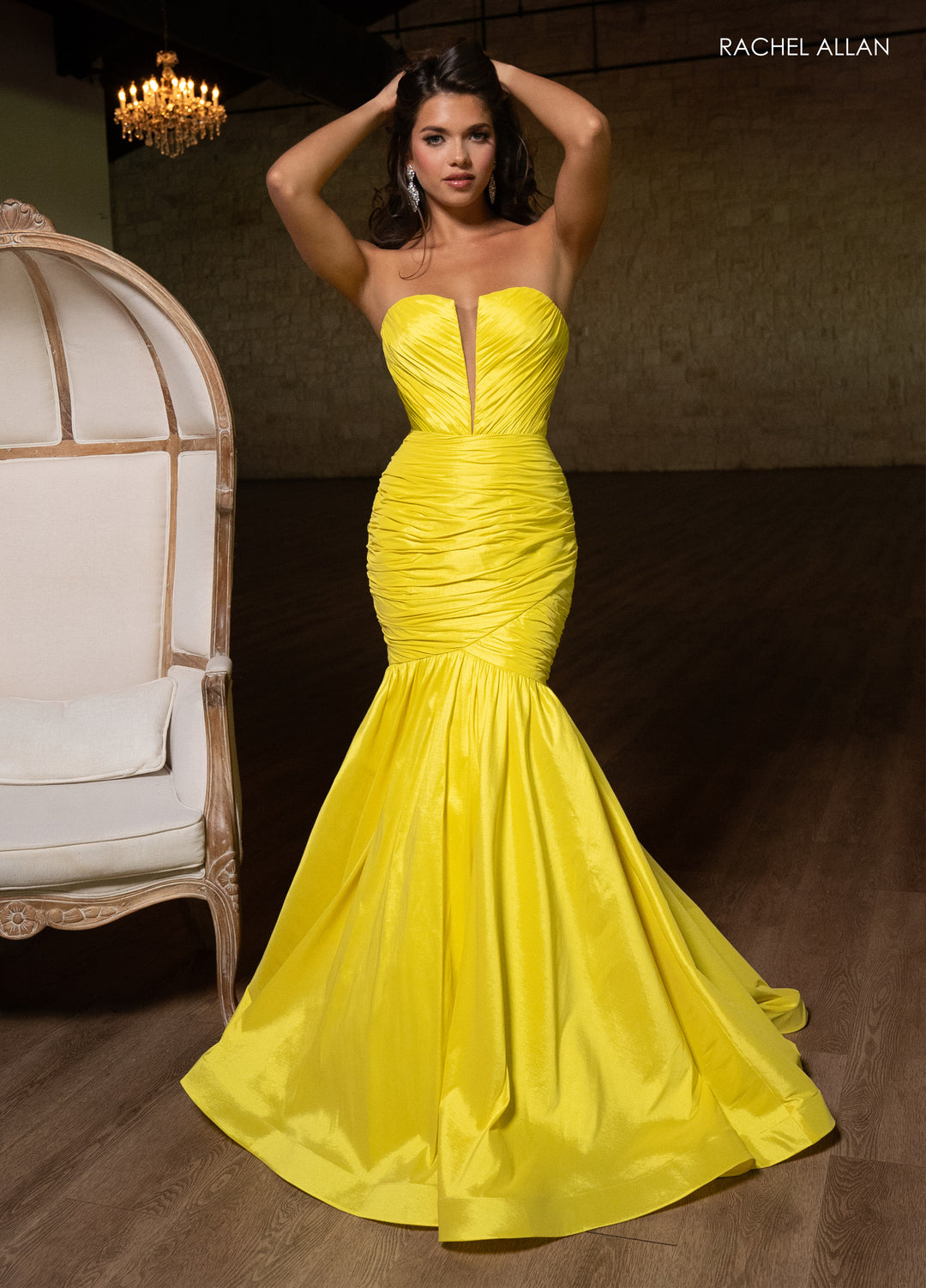 Taffeta Strapless Mermaid Dress by Rachel Allan 70792