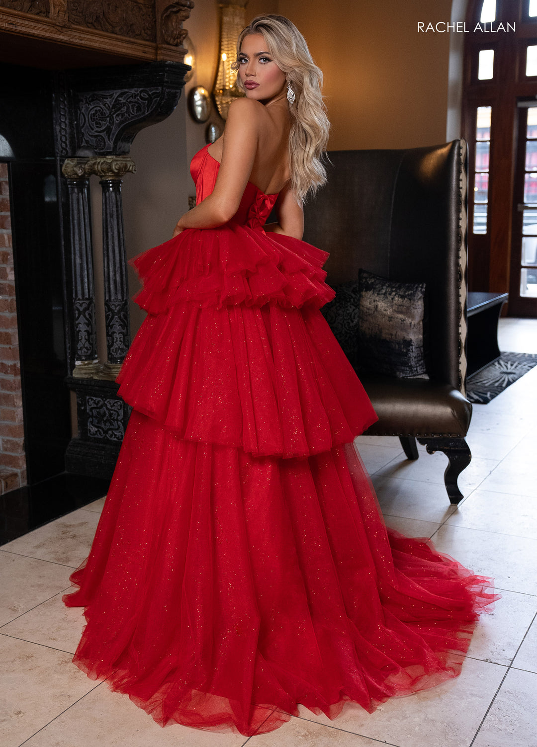 Strapless Tiered Ball Gown by Rachel Allan 70876