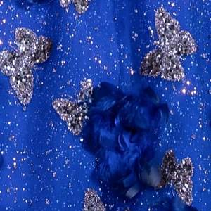 Girls Feather Glitter Gown by Mini Quince 80032MQ