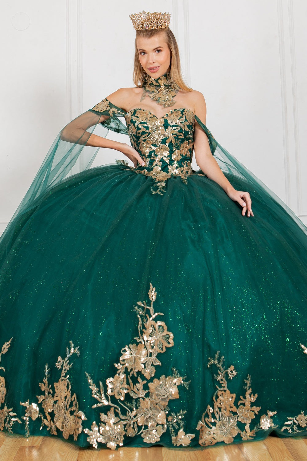 emerald green sweet sixteen dresses