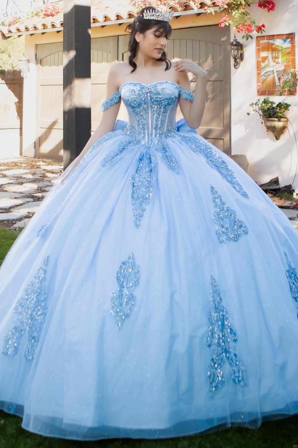 Off Shoulder Ball Gown by Cinderella Couture 8190J