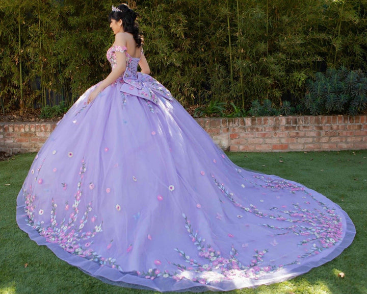 Floral Off Shoulder Ball Gown by Cinderella Couture 8260J